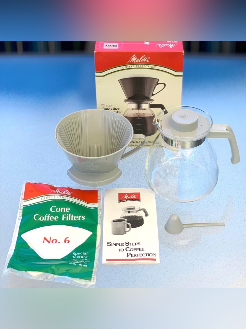 Melitta® 10-Cup Pour-Over Cone Filter Coffeemaker Set